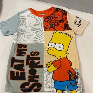 Colorful Cartoon Graphic Kids T-Shirt BART SIMPSON